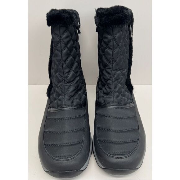 Easy Spirit Winter Boots Size 9.5 Black Removable Footbed Water Repellent NEW - Picture 5 of 10